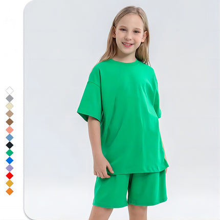 Wholesale Children's Solid Color Parent-child Wear Short Sleeve T-Shirts