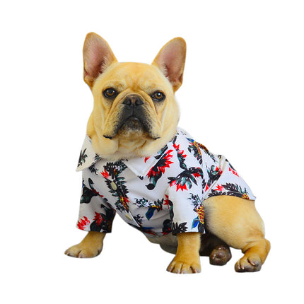 Wholesale Spring Summer Thin Hawaiian Beach Style Pet Clothes Dog Shirt