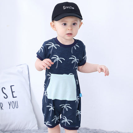 Infant Baby Boys Summer Short Sleeve Rompers