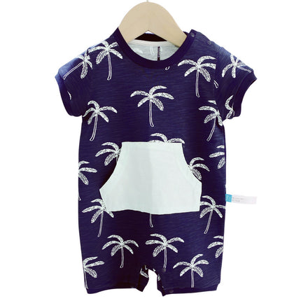 Infant Baby Boys Summer Short Sleeve Rompers