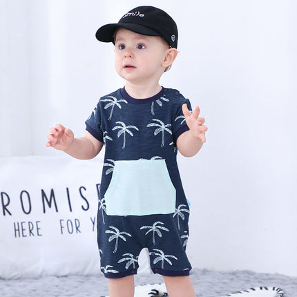 Infant Baby Boys Summer Short Sleeve Rompers