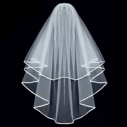 Wholesale Party Double Layer Bridal Hemming Veil Ribbon