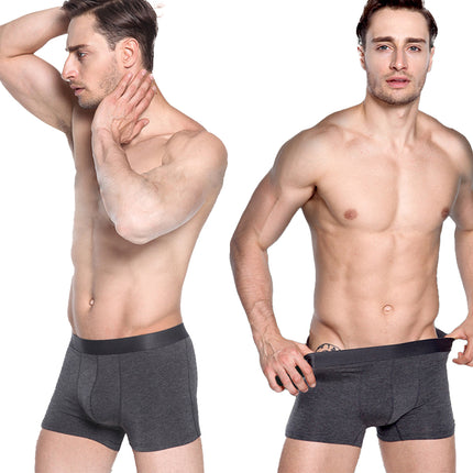 Wholesale Men's Comfortable Modal Solid Color Boxer Underwear