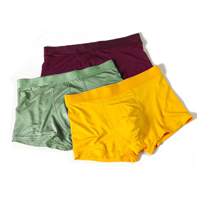 Wholesale Golden Yellow Modal Men's Underwear Boxer Briefs