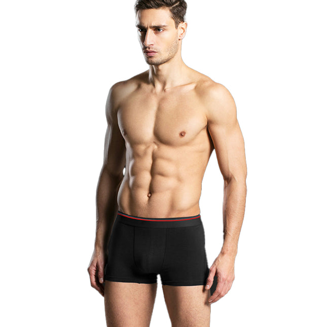 Wholesale Men's Underpants Solid Color Mid Waist Modal Boxer