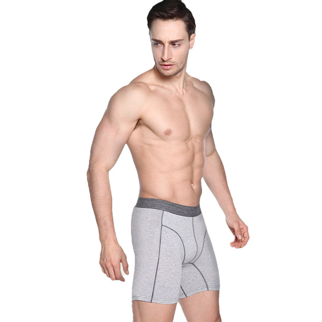 Wholesale Men's Sports Briefs Lengthened Cotton Running Fitness Boxer