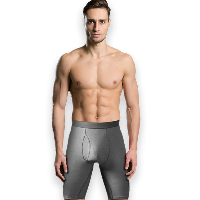 Wholesale Men's Sports Running Long Loose Breathable Boxer Underwear