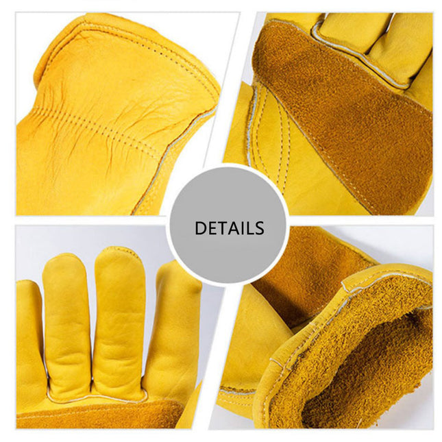 Wholesale Wear-resistant Gardening Maintenance Welding Protection Cowhide Gloves