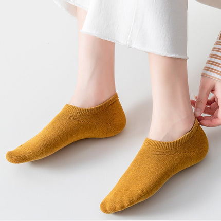 Women's Summer Silicone Non-slip Antibacterial Anti-odor Breathable Cotton Boat Socks