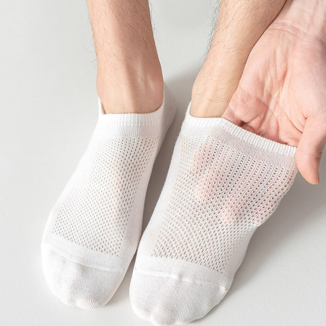 Wholesale Men's Summer Anti-odor and Sweat-absorbent Cotton Boat Socks