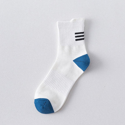 Men's Spring Summer Thin Cotton Sweat-absorbent Breathable Sports Mid-calf Socks