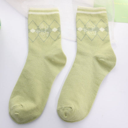 Wholesale Women's Spring and Autumn Cotton Cute Mid-calf Socks