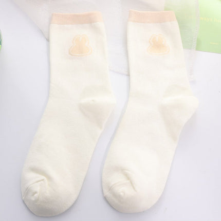 Wholesale Women's Spring and Autumn Cotton Cute Mid-calf Socks