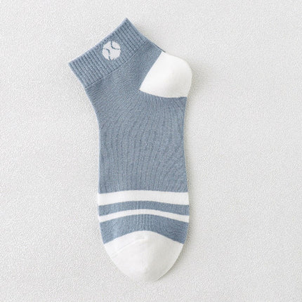 Wholesale Men's Thin Summer Sports Sweat-absorbent and Anti-odor Cotton Mid-calf Socks