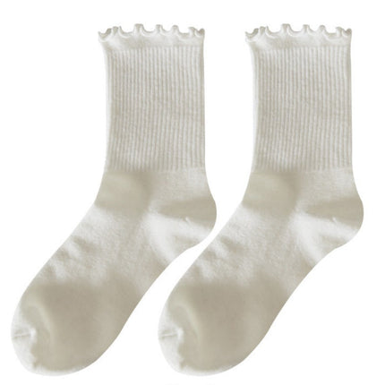 Wholesale Women's Spring and Summer Thin Cotton Cute Mid-calf Socks