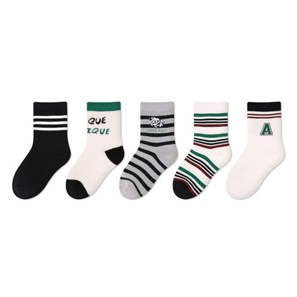 Wholesale 5 Pairs Kids Fall Thin Cotton Boneless Cute Socks