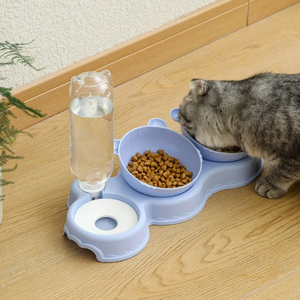 Wholesale Pet Bowl Plastic Dog Bowl Double Bowl Automatic Drinking Water Bowl Cat Bowl 