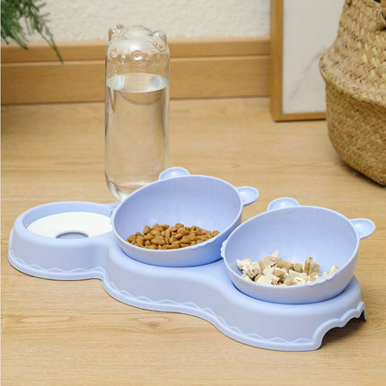 Wholesale Pet Bowl Plastic Dog Bowl Double Bowl Automatic Drinking Water Bowl Cat Bowl 