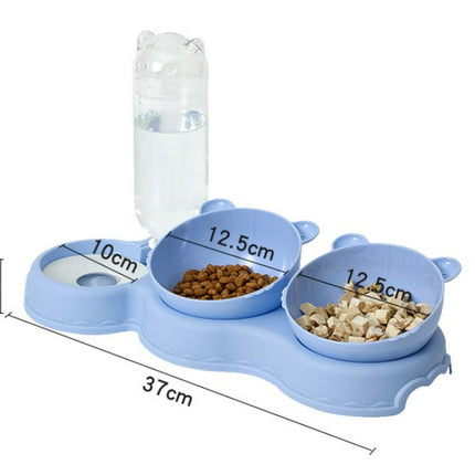 Wholesale Pet Bowl Plastic Dog Bowl Double Bowl Automatic Drinking Water Bowl Cat Bowl