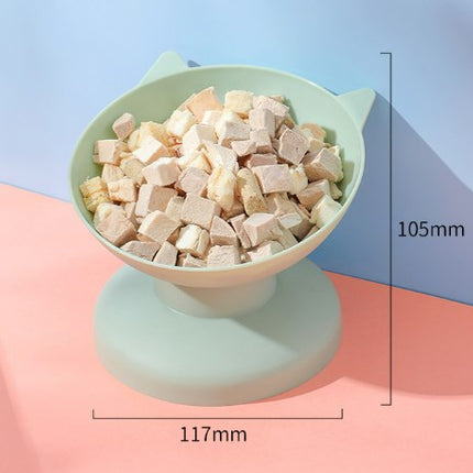 Wholesale Tall Bowl Slant Mouth Food Bowl Anti-knock Over Feeding Cat Plastic Bowl