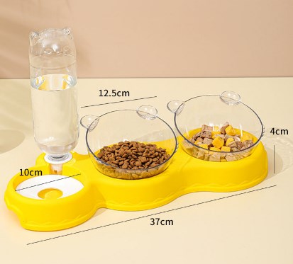 Wholesale Dog Double Bowl Automatic Pet Feeder Drinker Cat Bowl Dog Bowl