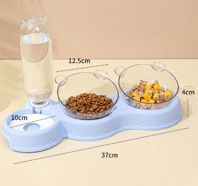 Wholesale Dog Double Bowl Automatic Pet Feeder Drinker Cat Bowl Dog Bowl