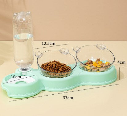 Wholesale Dog Double Bowl Automatic Pet Feeder Drinker Cat Bowl Dog Bowl