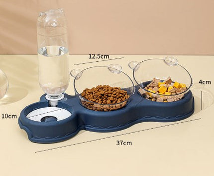 Wholesale Dog Double Bowl Automatic Pet Feeder Drinker Cat Bowl Dog Bowl