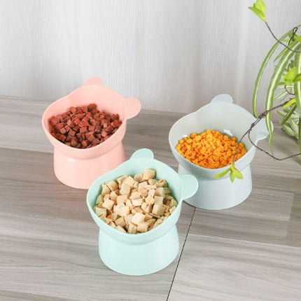 Wholesale Tall Cat Bowl Tilt Cartoon Pet Bowl Dog Bowl Food Bowl