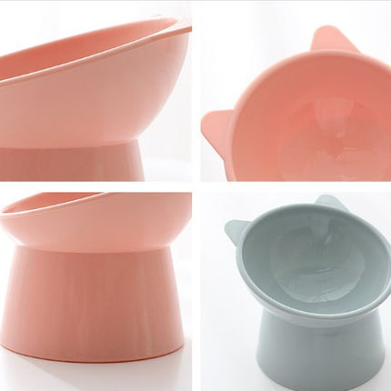 Wholesale Tall Cat Bowl Tilt Cartoon Pet Bowl Dog Bowl Food Bowl