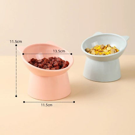 Wholesale Tall Cat Bowl Tilt Cartoon Pet Bowl Dog Bowl Food Bowl