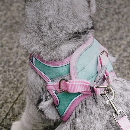 Suede Pet Leash Reflective Vest Cat Harness Cat and Dog Universal Rope Dog Leash Pet Supplies