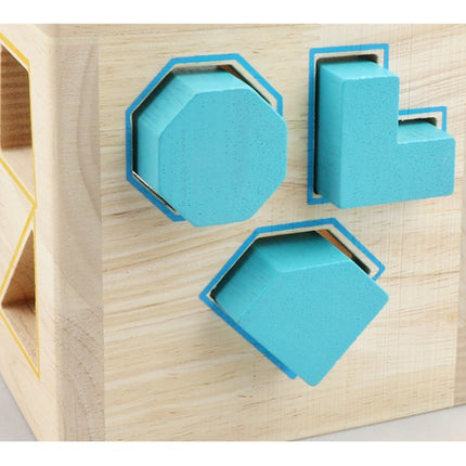 Wholesale Children's Wooden Geometric Shape Matching Building Blocks Baby Educational Toy 