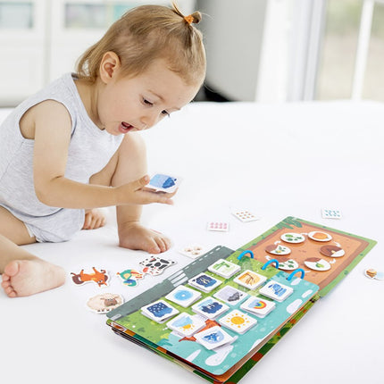 Wholesale Toddler Early Education Puzzle Velcro Hand-Tearable Book Baby Quiet Sticky Book Toy