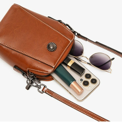 Women's Mini Crossbody Bag Genuine Leather Mobile Phone Bag