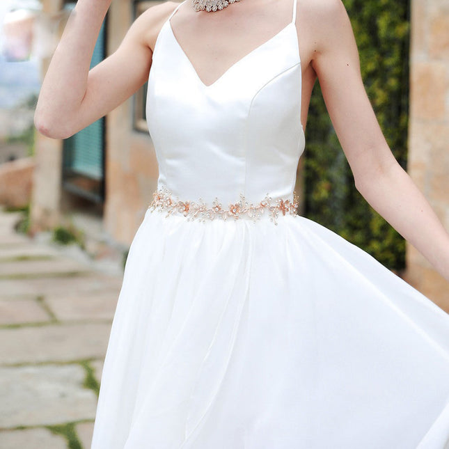 Handmade Rhinestone Flower Belt High-end Dress Accessories Bridal Wedding Jewelry
