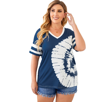 Wholesale Women's Hollow Casual Plus Size Short Sleeve T-Shirt