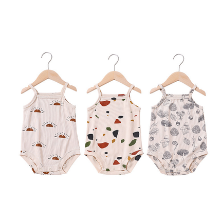 Newborn Summer Sling Thin Babygrow Infant Cotton Triangle Romper Onesie