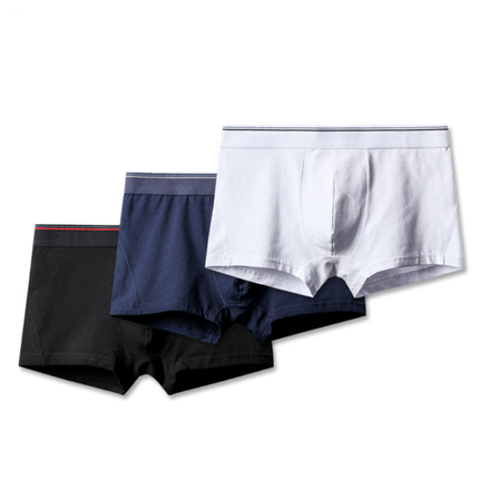 Men's Extra Large Cotton Briefs Solid Color Mid-Rise Boxer Briefs