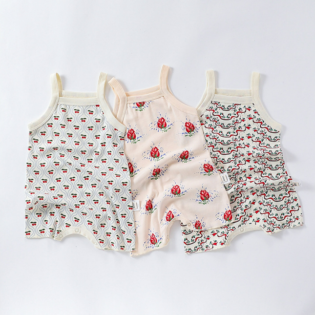 Infant and Toddler Summer Cute Pure Cotton Suspender Class A Jumpsuit