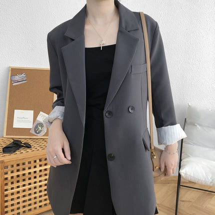 Wholesale Women's Autumn Solid Color Loose Casual Blazer