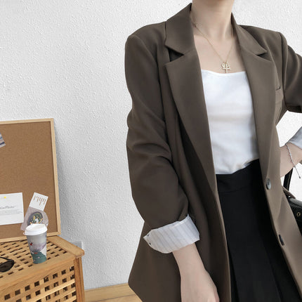 Wholesale Women's Autumn Solid Color Loose Casual Blazer