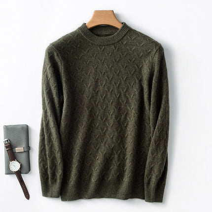 Wholesale Men's Winter Semi-turtle Collar Thickened Warm Base Woolen Sweater