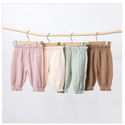 Infant Baby Summer Double Yarn Loose Harem Thin Pants