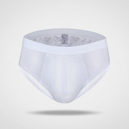 Men's Mid-waist Solid Color Plus Size Underwear Pure Cotton Briefs