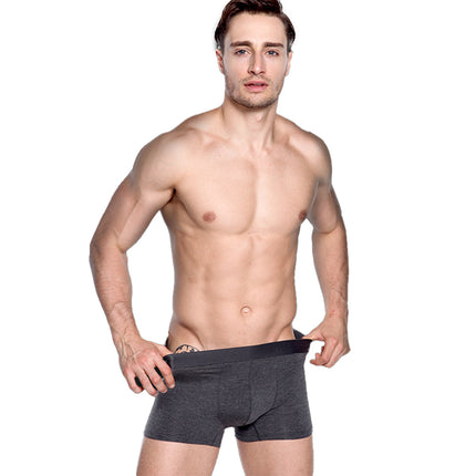 Wholesale Men's Comfortable Modal Solid Color Boxer Underwear