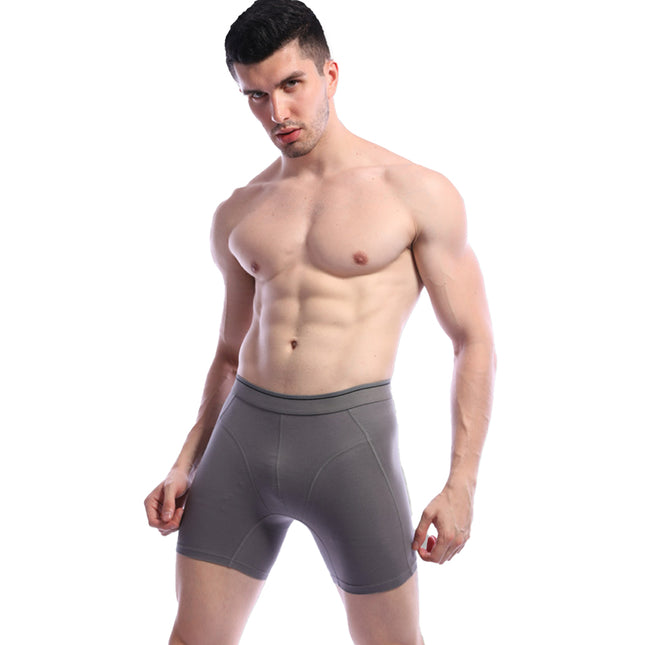 Wholesale Men's Fat Plus Size Cotton Panties Extended Length Boxer Underwear