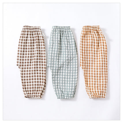 Infant Baby Summer Check Bloomers Loose Casual Pants