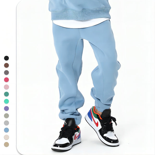 Wholesale Fall Winter Kids Joggers Solid Color Fleece Joggers