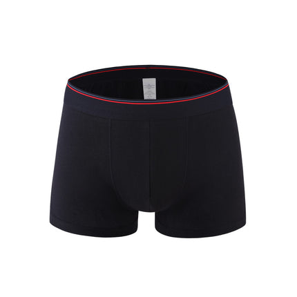 Men's Extra Large Cotton Briefs Solid Color Mid-Rise Boxer Briefs